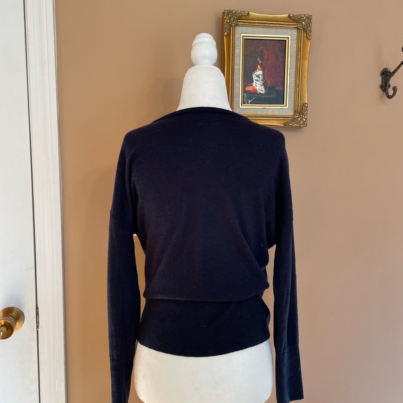 Reiss Merino Wool Off-Shoulder/Scoop back reversible sweater - Picture 6 of 9